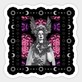 Whimsigoth Queen Pink Lace Sticker